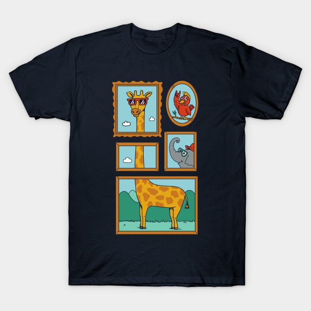 Giraffe portrait T-Shirt by coffeeman